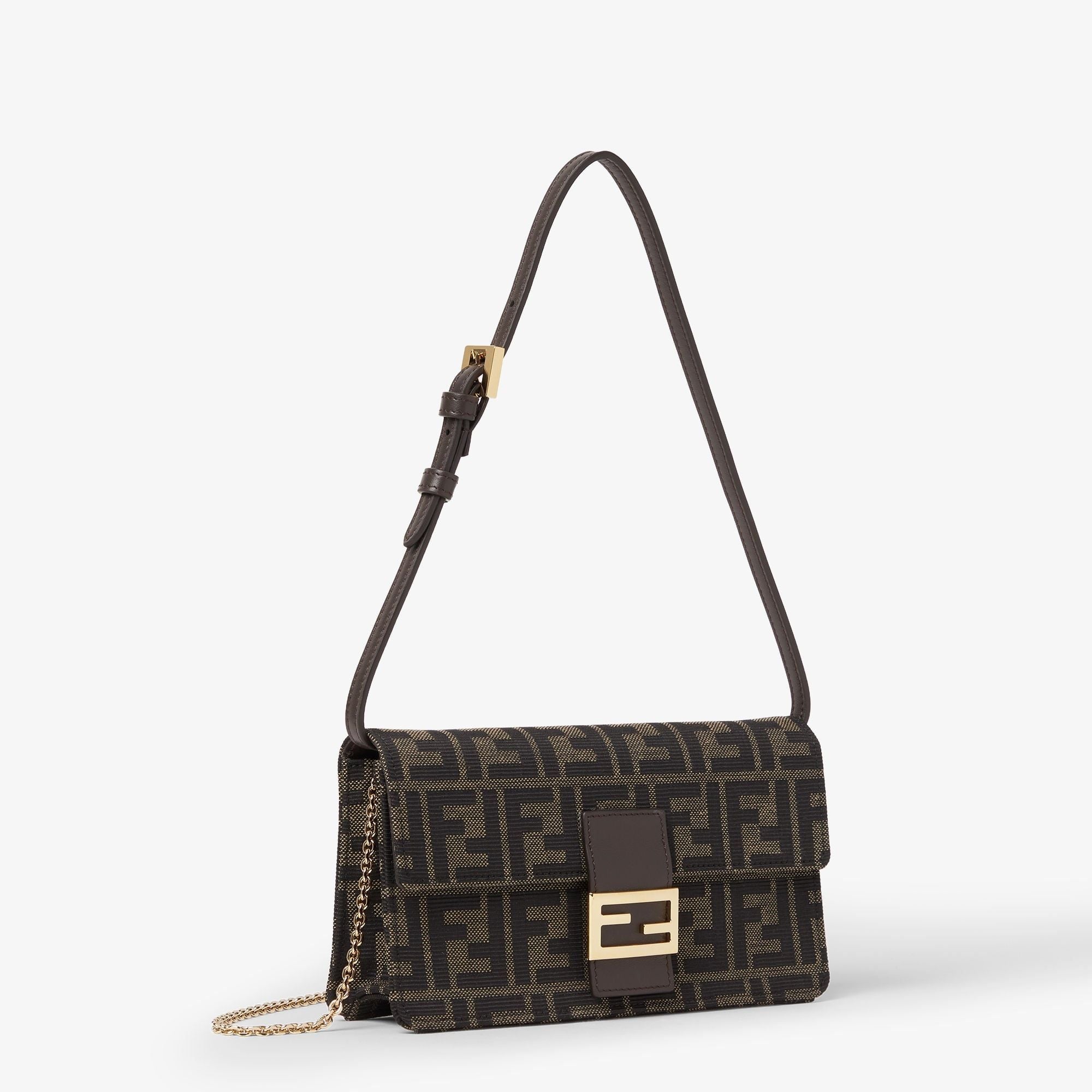  Túi Nữ Fendi Tube Wallet On Chain 'Brown' 