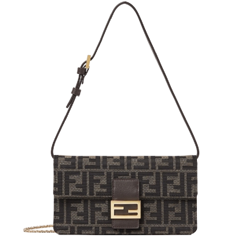  Túi Nữ Fendi Tube Wallet On Chain 'Brown' 