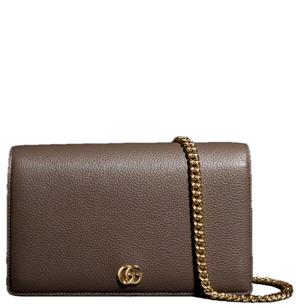 Túi Nữ Gucci Bi-Color Marmont Wallet 'Taupe' 
