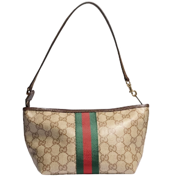  Túi Nữ Gucci Small Pouch With Strap And Web 'Beige' 