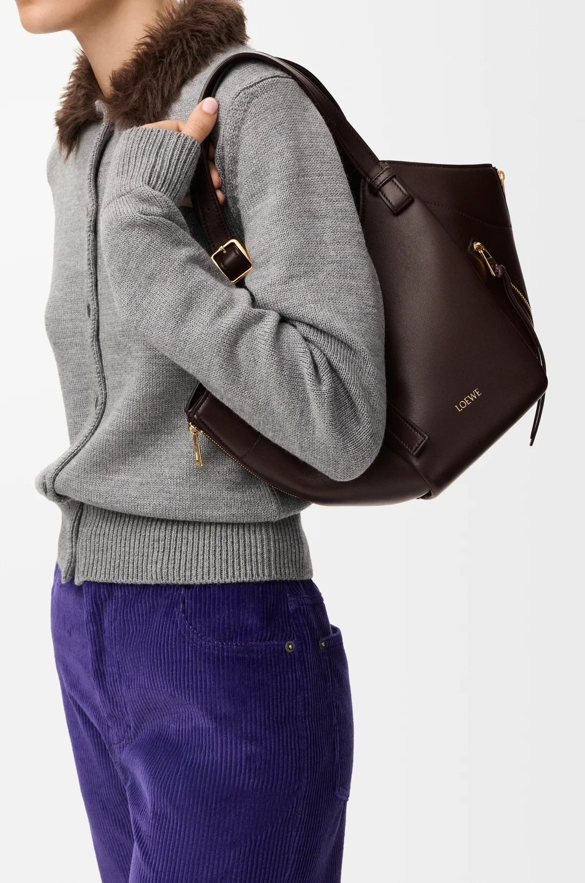  Túi Nữ Loewe Hammock Flip Bag 'Dark Chestnut' 