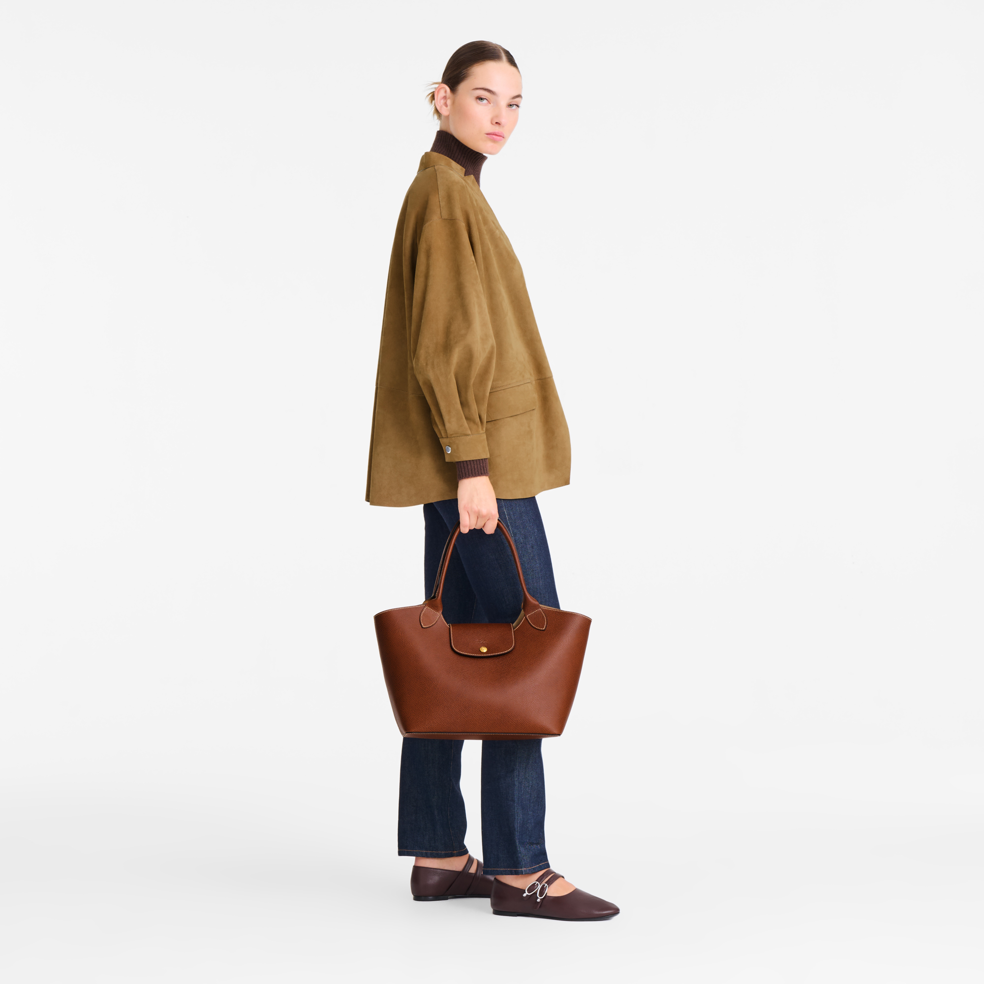  Túi Nữ Longchamp Épure L Shoulder Bag 'Brown' 