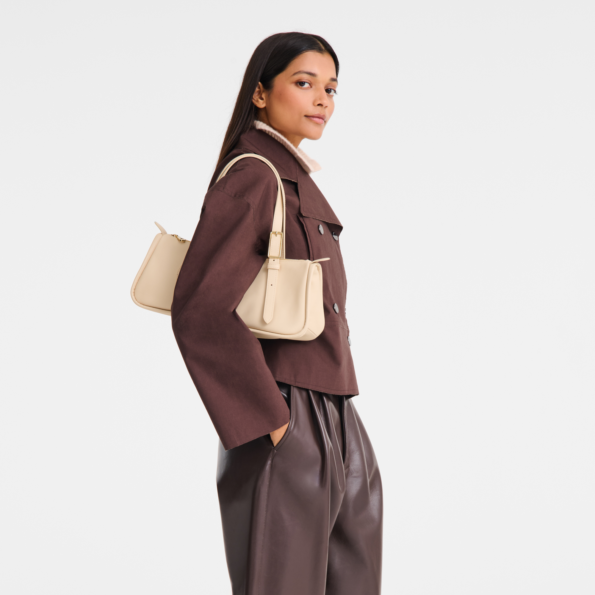  Túi Nữ Longchamp Looong L Shoulder Bag 'Vanilla' 