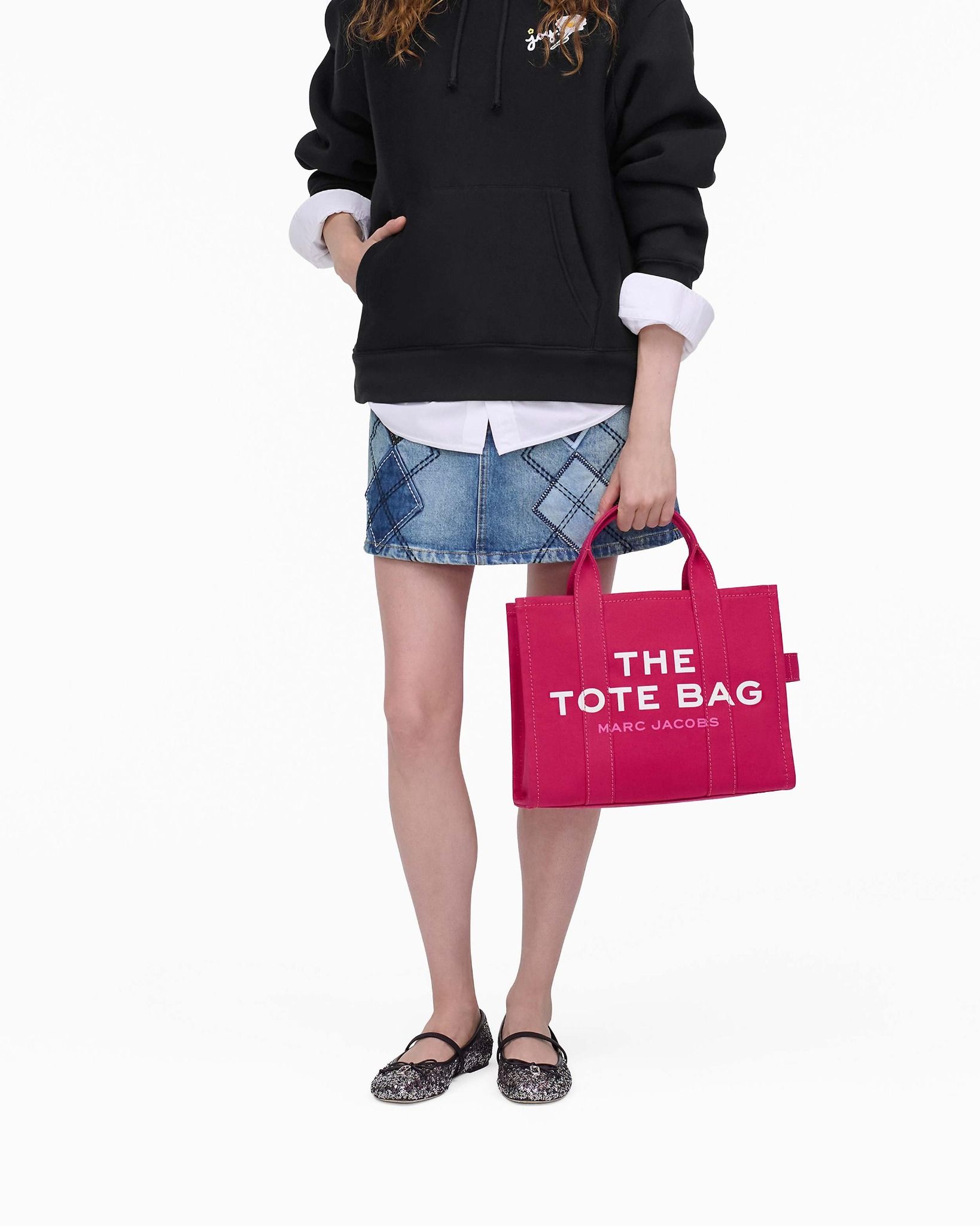  Túi Nữ Marc Jacobs Canvas Medium Tote Bag 'Raspberry Pink' 