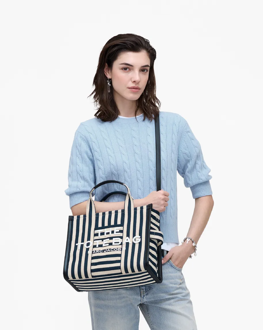  Túi Nữ Marc Jacobs Stripe Canvas Medium 'Dark Blue' 
