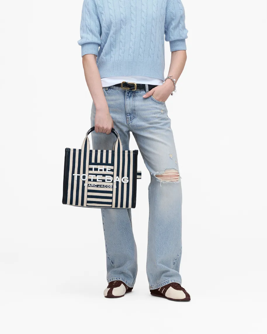 Túi Nữ Marc Jacobs Stripe Canvas Medium 'Dark Blue' 