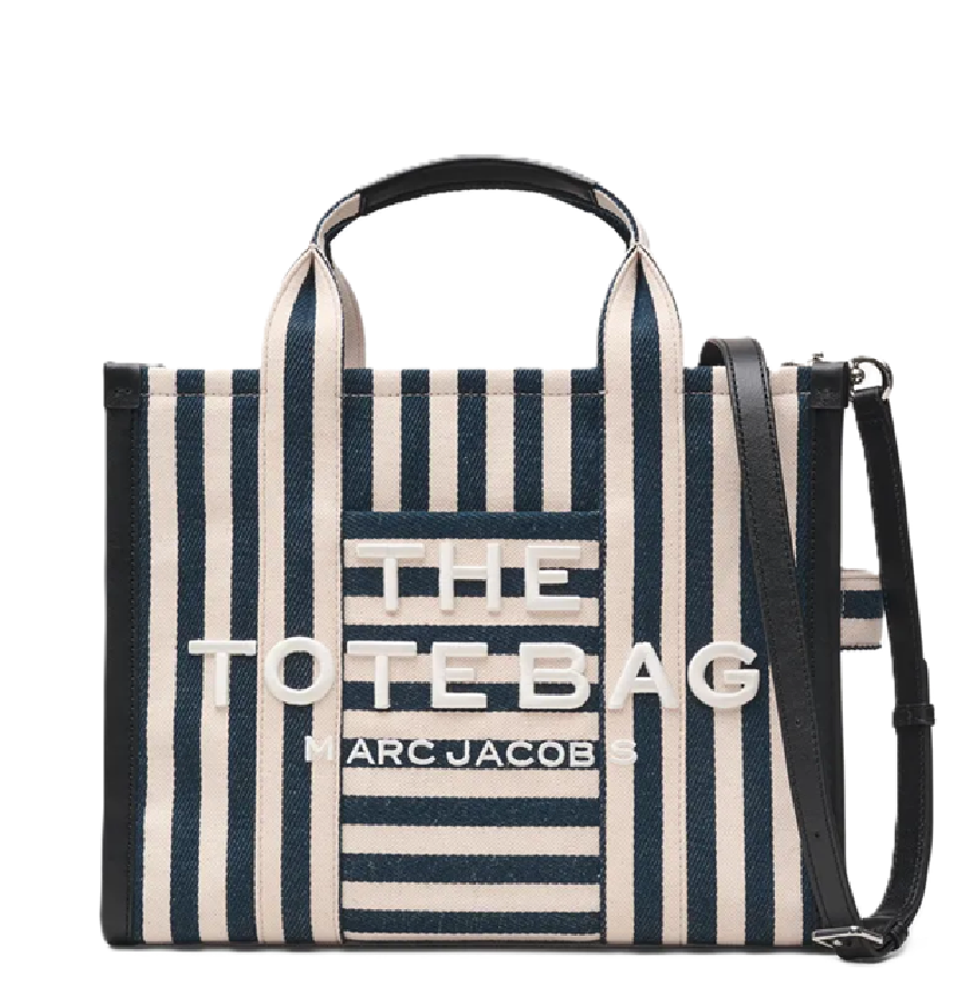  Túi Nữ Marc Jacobs Stripe Canvas Medium 'Dark Blue' 