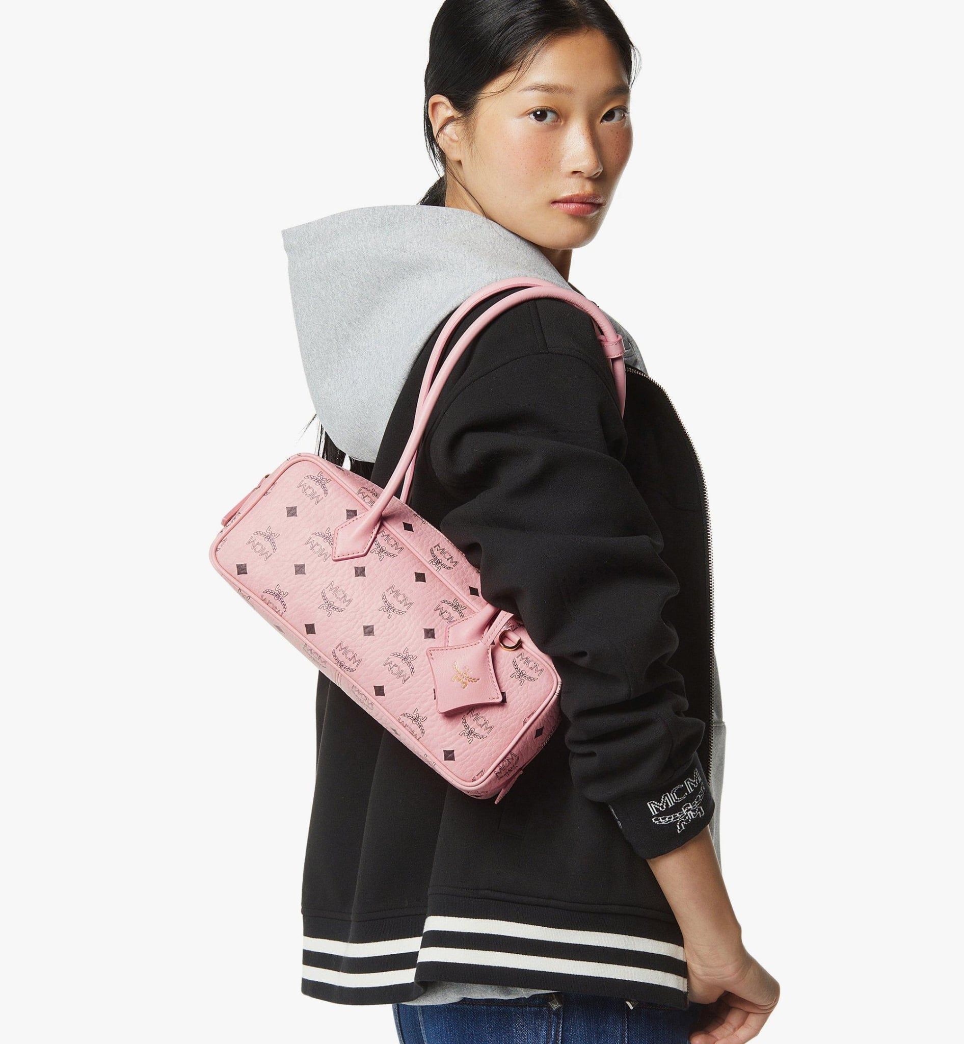  Túi Nữ MCM Aren East West Shoulder Bag 'Soft Pink' 