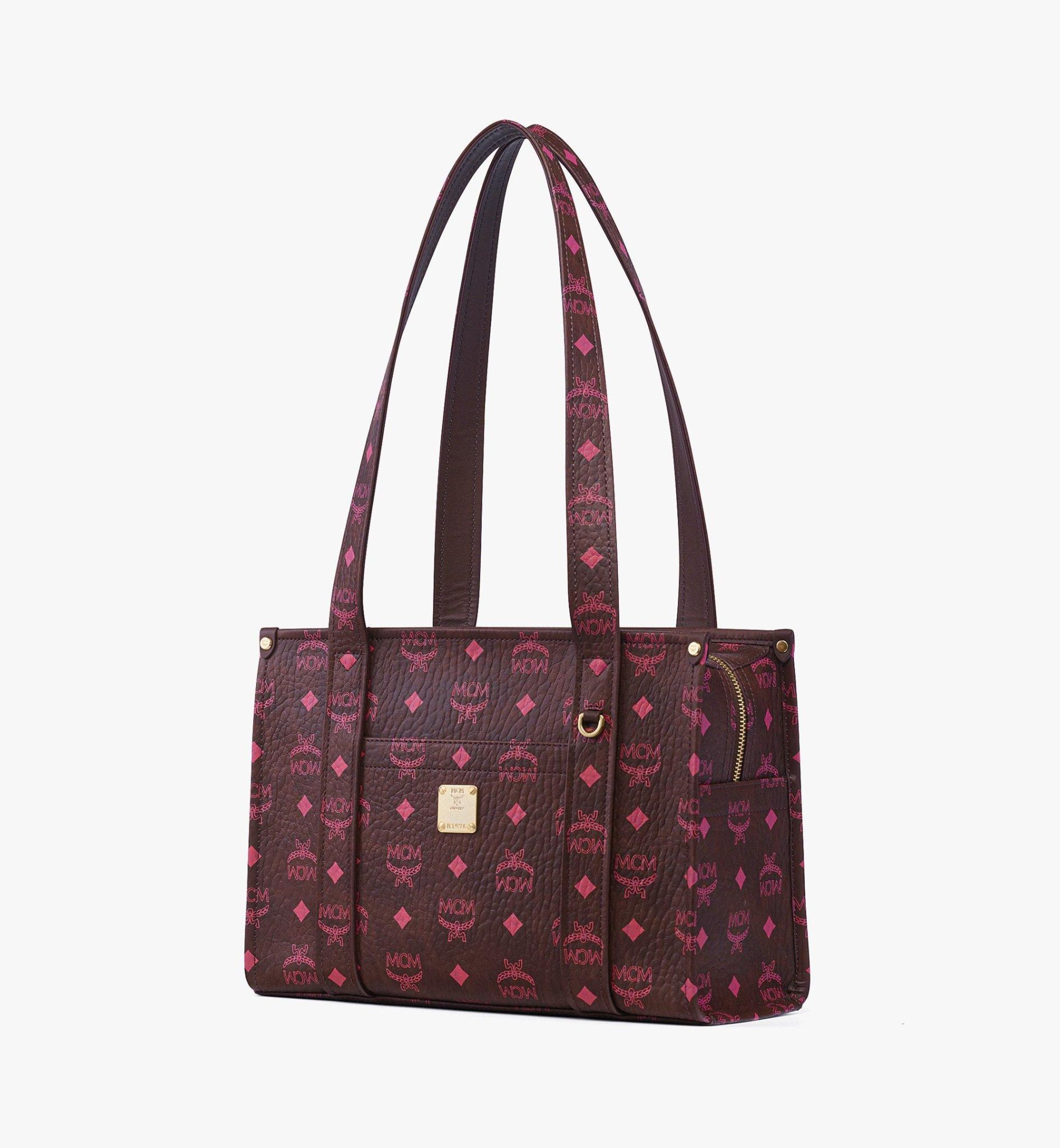  Túi Nữ MCM Aren School Bag Tote 'Cinnamon' 