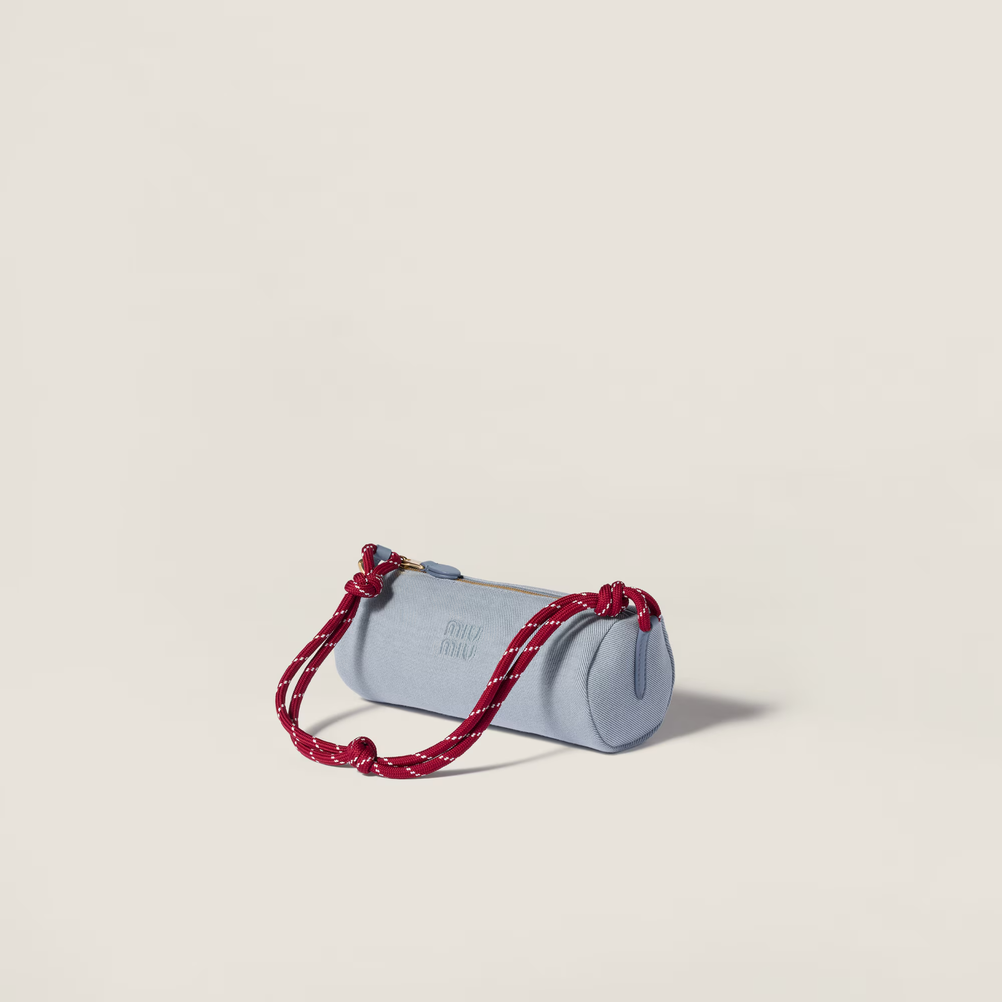  Túi Nữ Miu Miu Gabardine Pouch 'Astral Blue' 