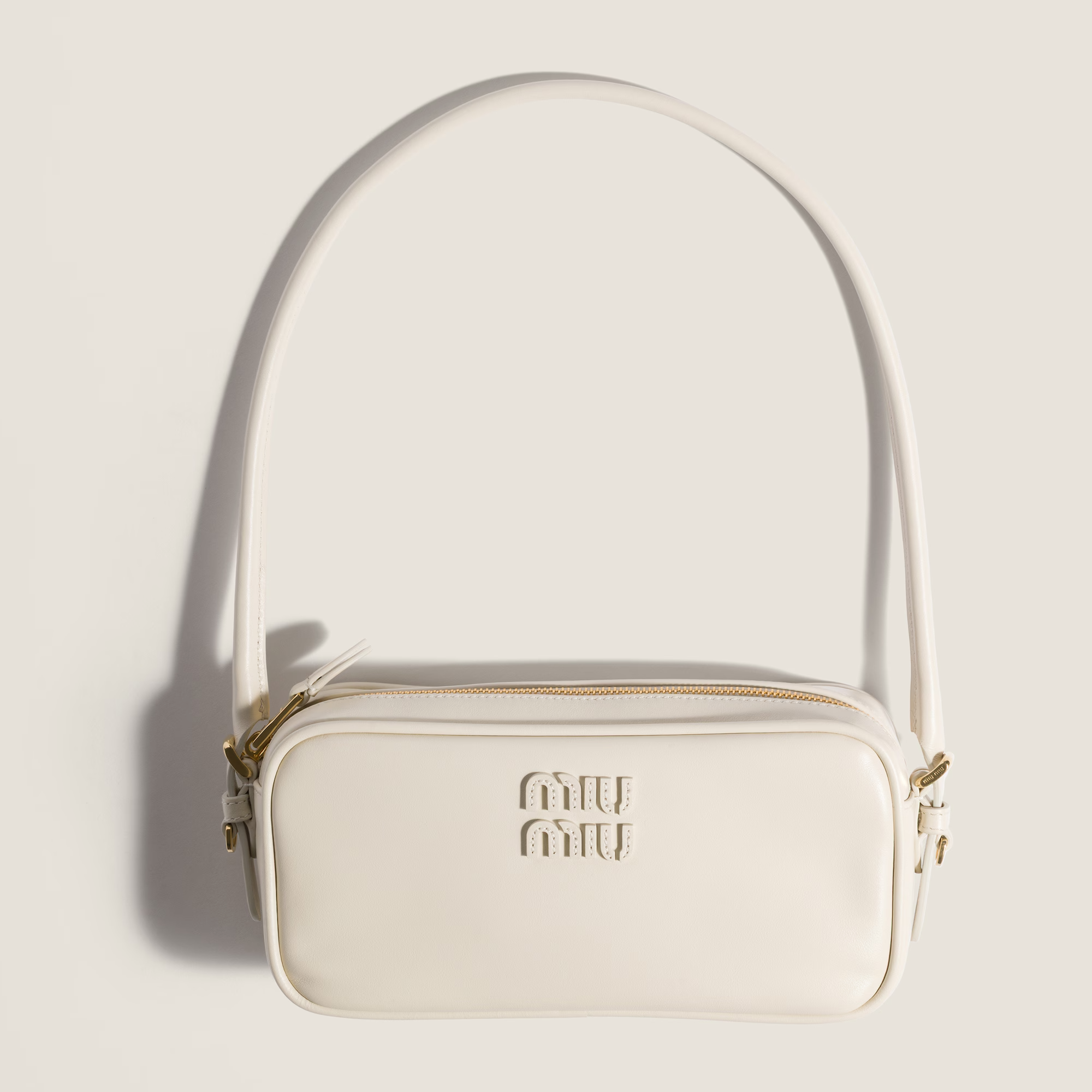  Túi Nữ Miu Miu Leather Pouch 'Chalk White' 