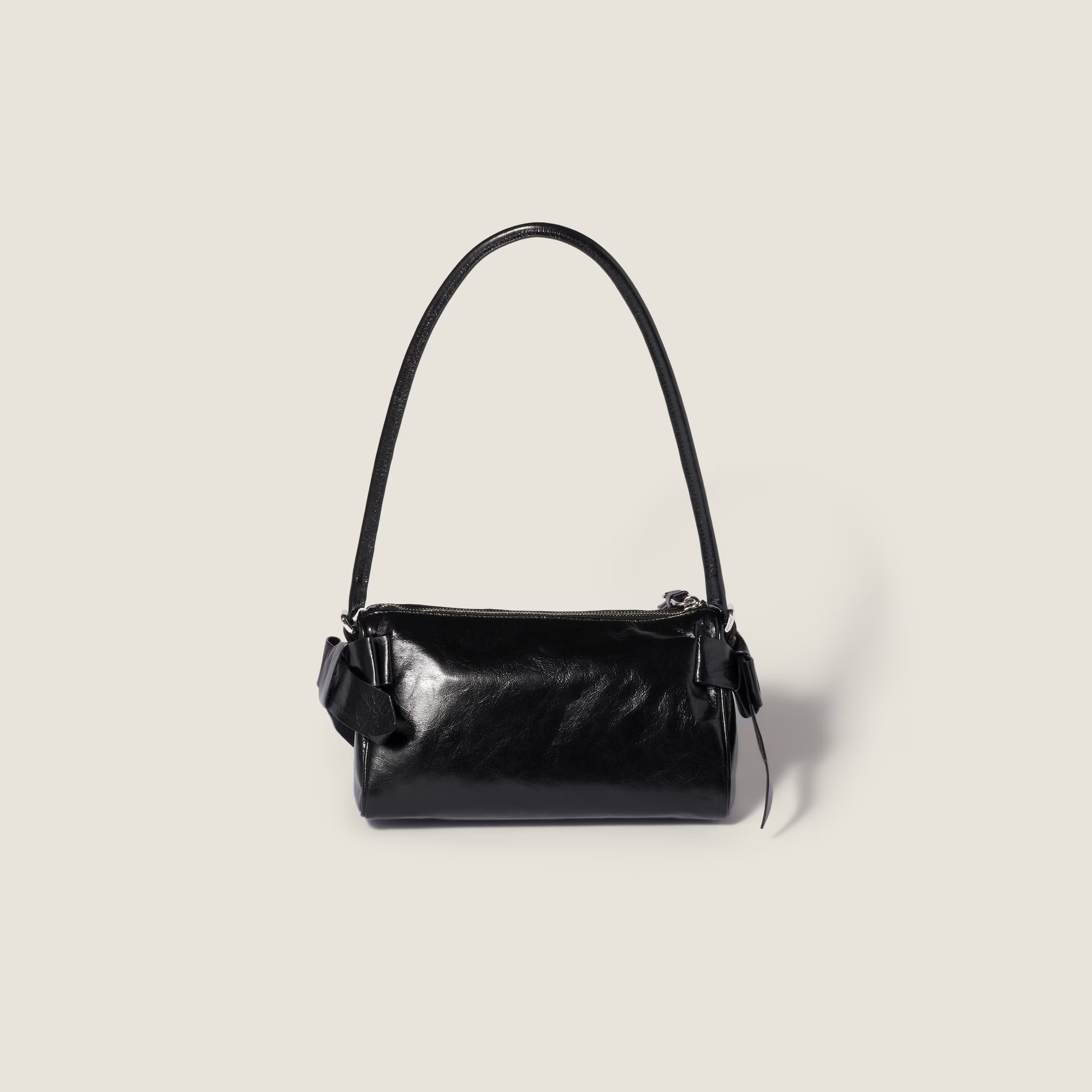  Túi Nữ Miu Miu Shiny Leather Pouch 'Black' 