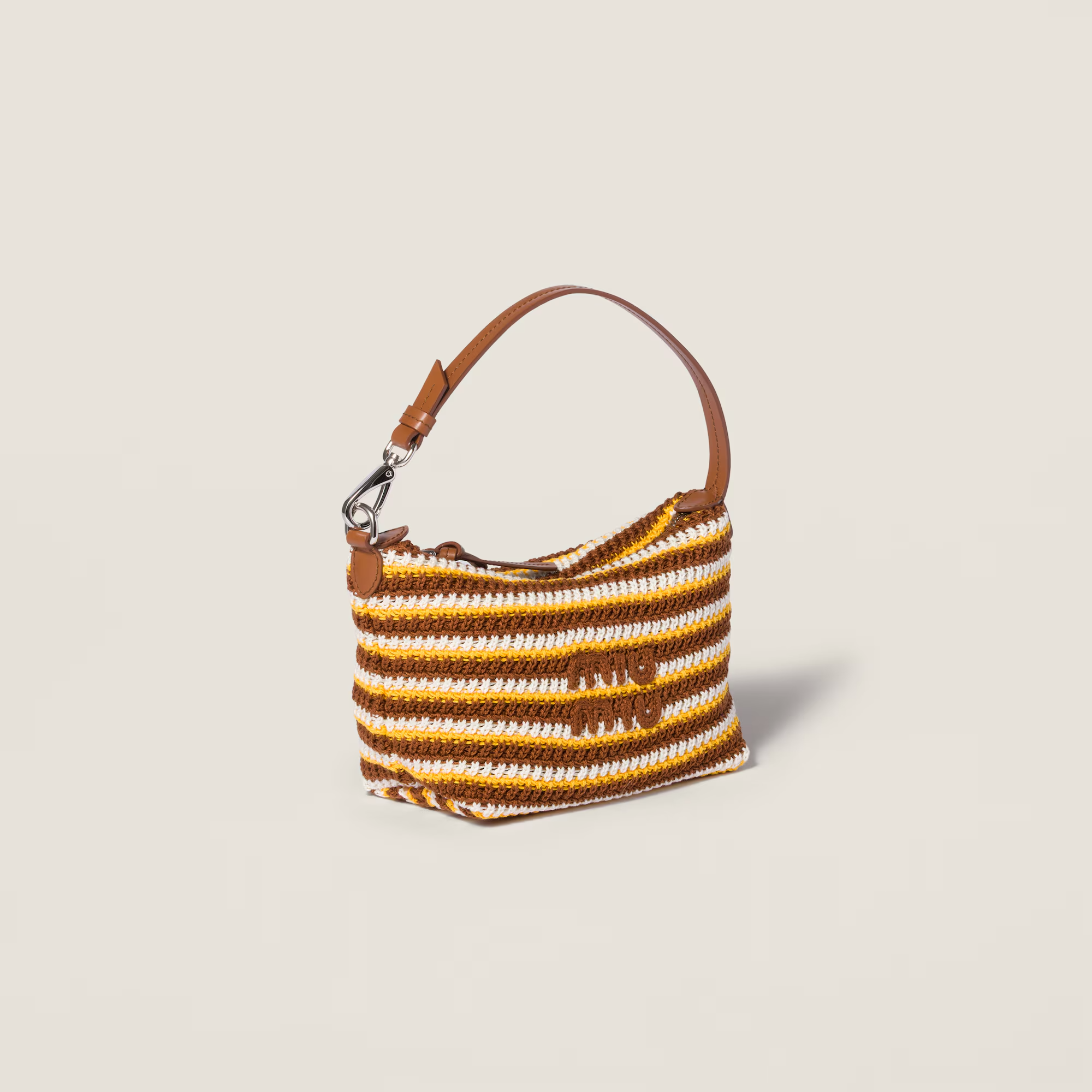  Túi Nữ Miu Miu Spirit Crochet Pouch 'Cognac' 