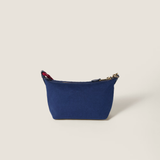  Túi Nữ Miu Miu Spirit Gabardine Pouch 'Indigo' 