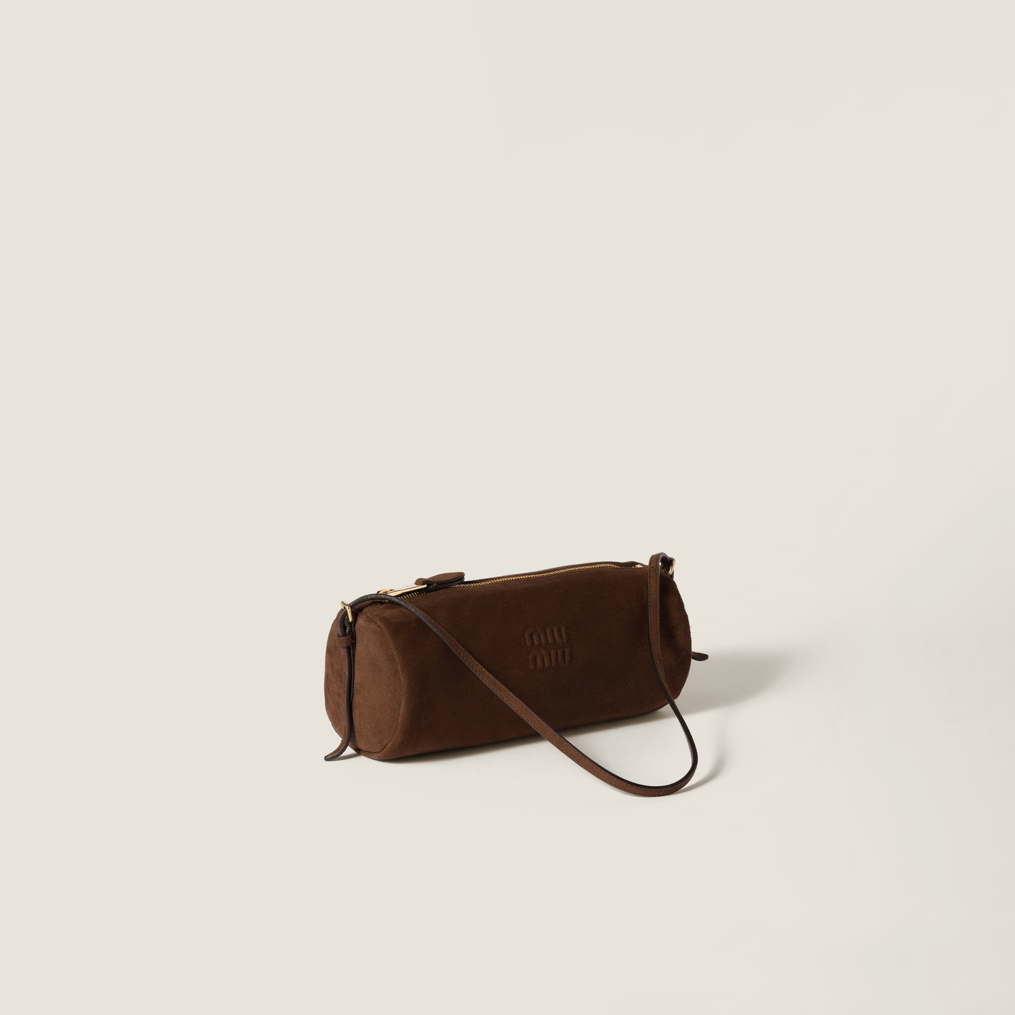  Túi Nữ Miu Miu Suede Pouch 'Cocoa Brown' 