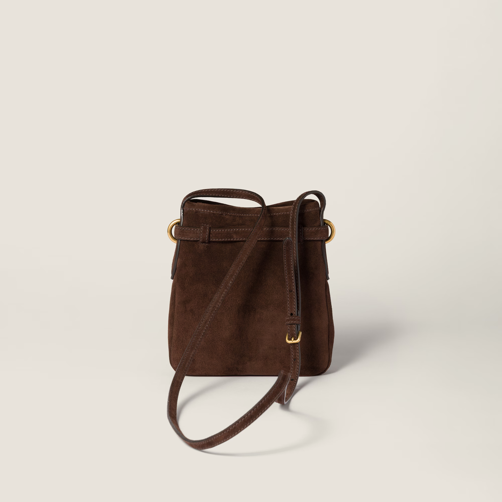  Túi Nữ Miu Miu Suede Pouch 'Dark Brown' 