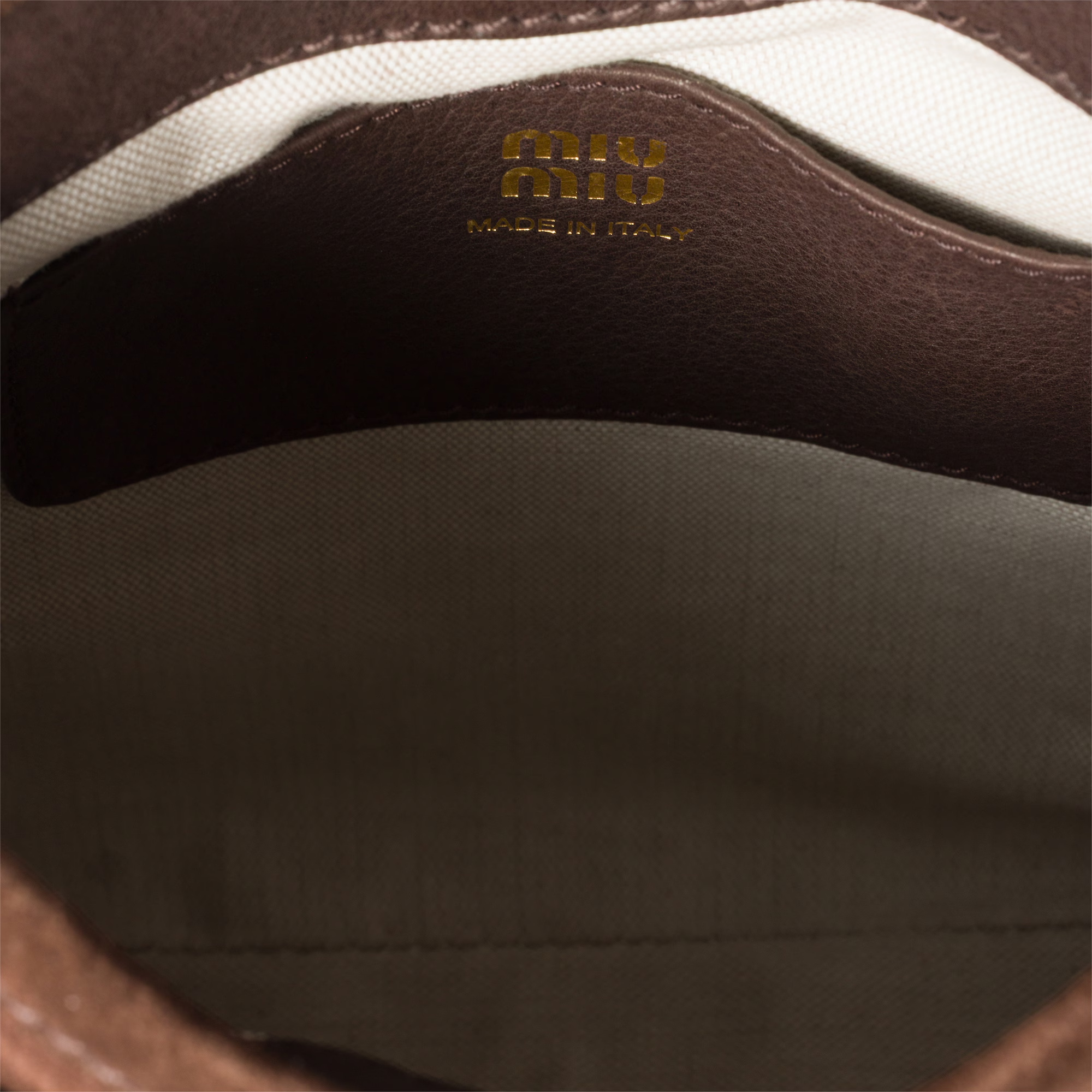  Túi Nữ Miu Miu Suede Pouch 'Dark Brown' 