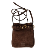  Túi Nữ Miu Miu Suede Pouch 'Dark Brown' 