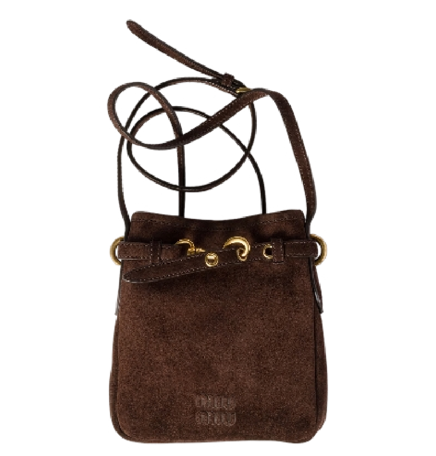  Túi Nữ Miu Miu Suede Pouch 'Dark Brown' 