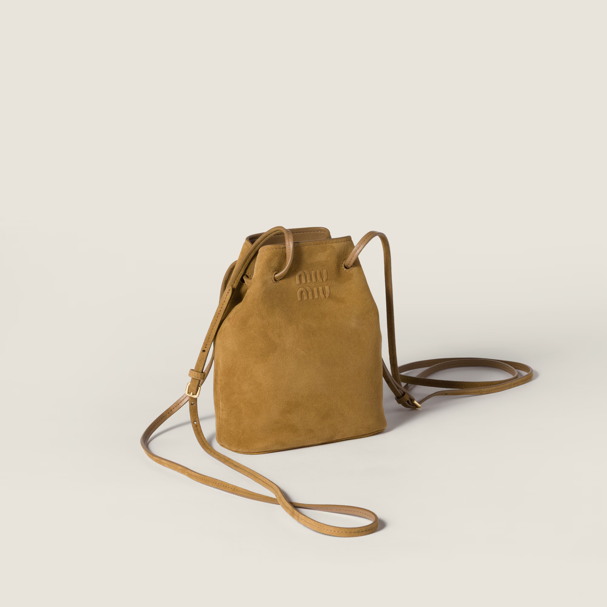  Túi Nữ Miu Miu Suede Pouch 'Olive Green' 