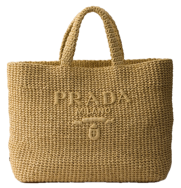  Túi Nữ Prada Crochet Tote Bag 'Tan' 