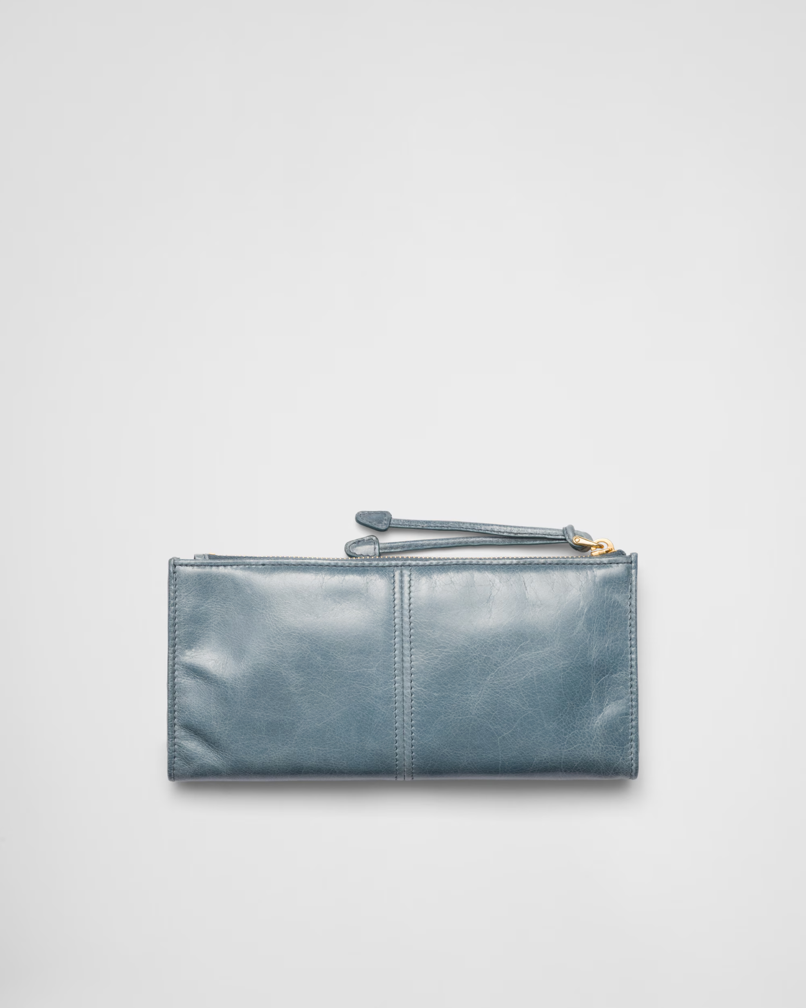  Túi Nữ Prada Leather Pouch 'Aviator Blue' 