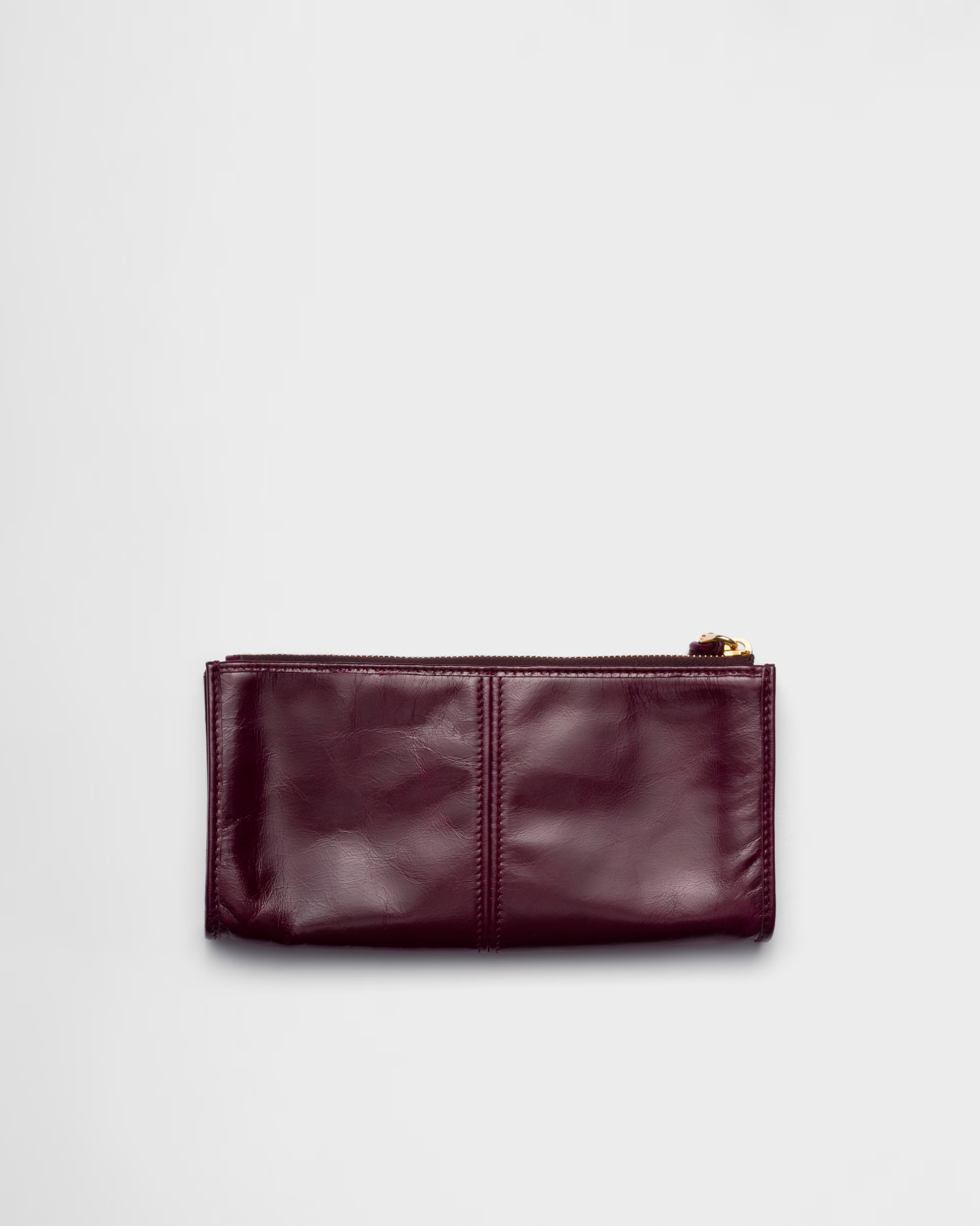  Túi Nữ Prada Leather Pouch 'Burgundy' 