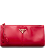  Túi Nữ Prada Leather Pouch 'Red' 