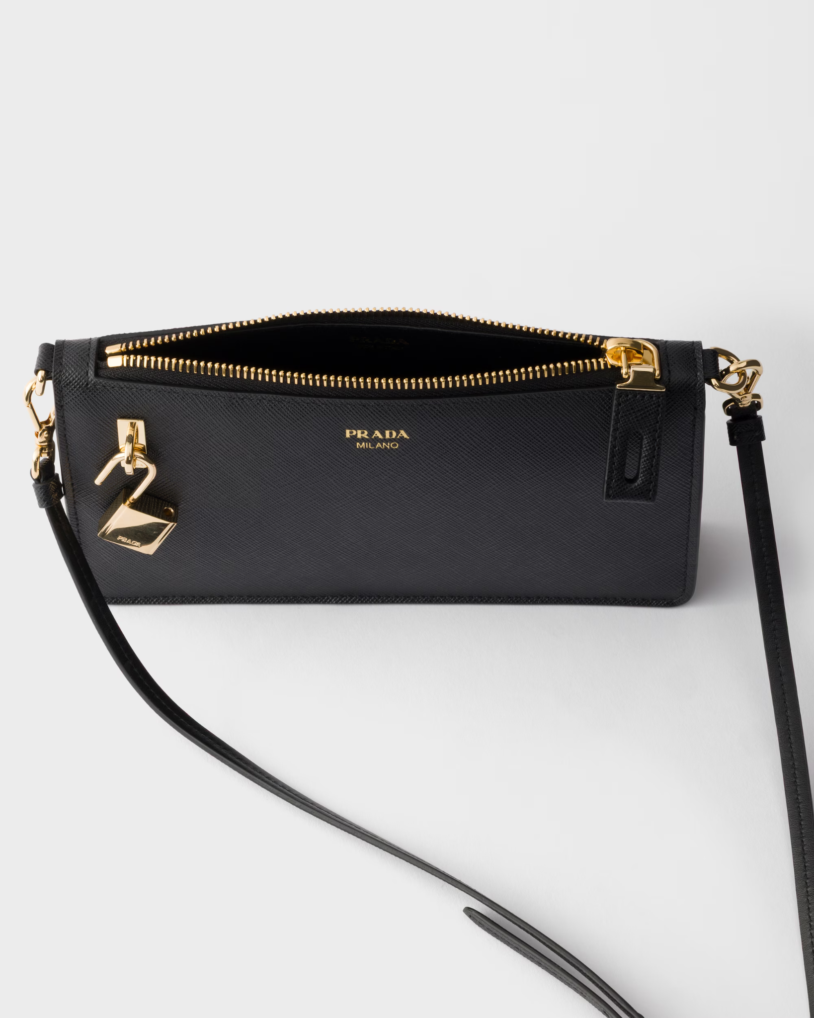  Túi Nữ Prada Saffiano Leather Smartphone Pouch 'Black' 