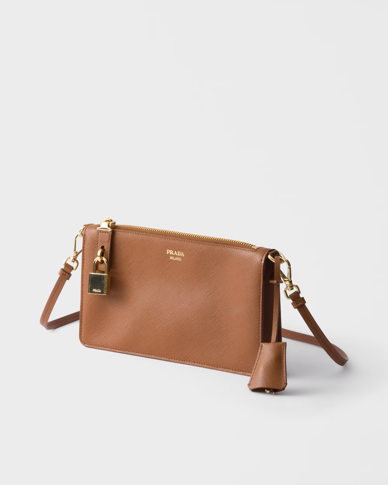  Túi Nữ Prada Saffiano Smartphone Pouch 'Cognac' 
