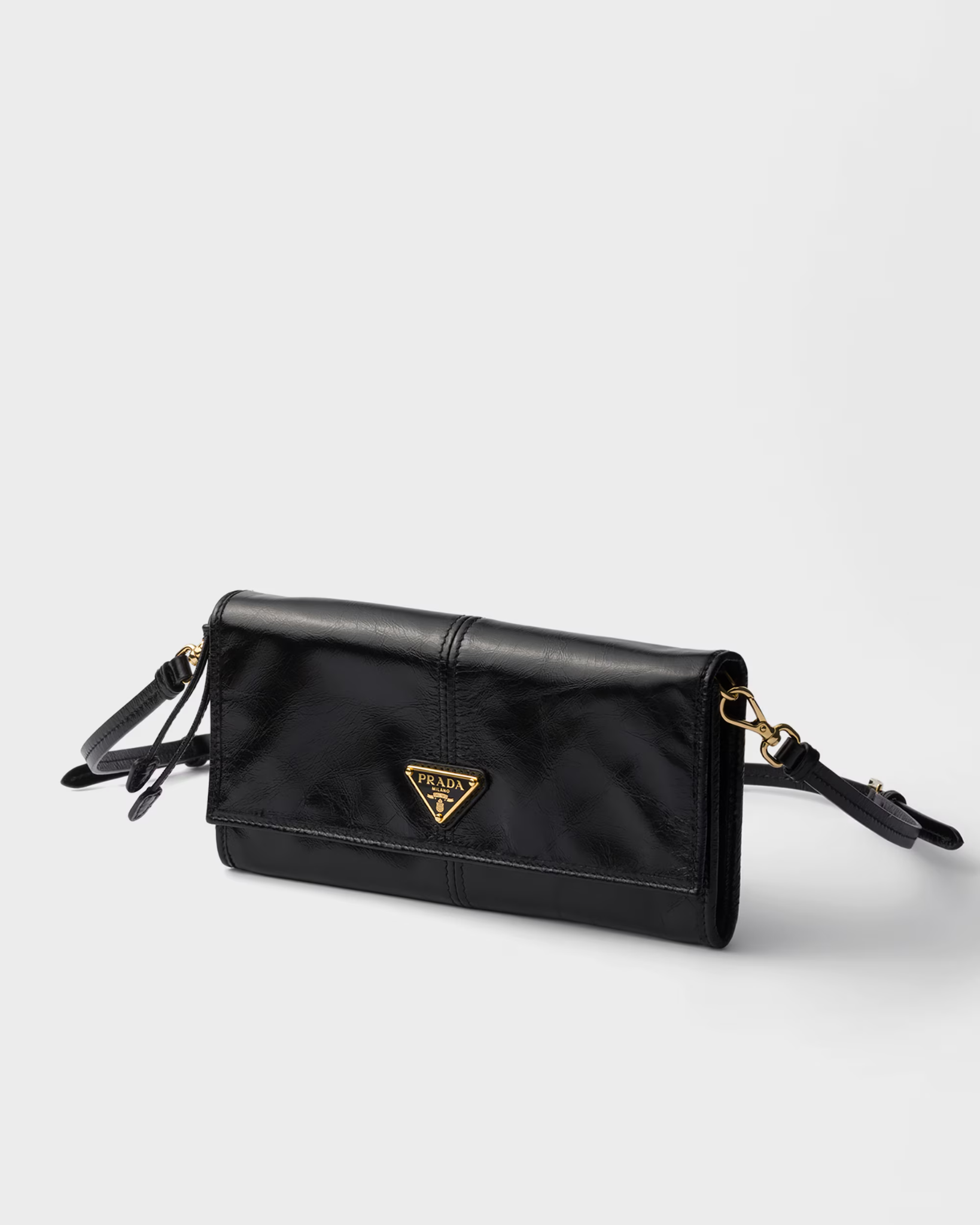  Túi Nữ Prada Wallet With Shoulder Strap 'Black' 