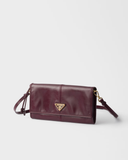  Túi Nữ Prada Wallet With Shoulder Strap 'Burgundy' 