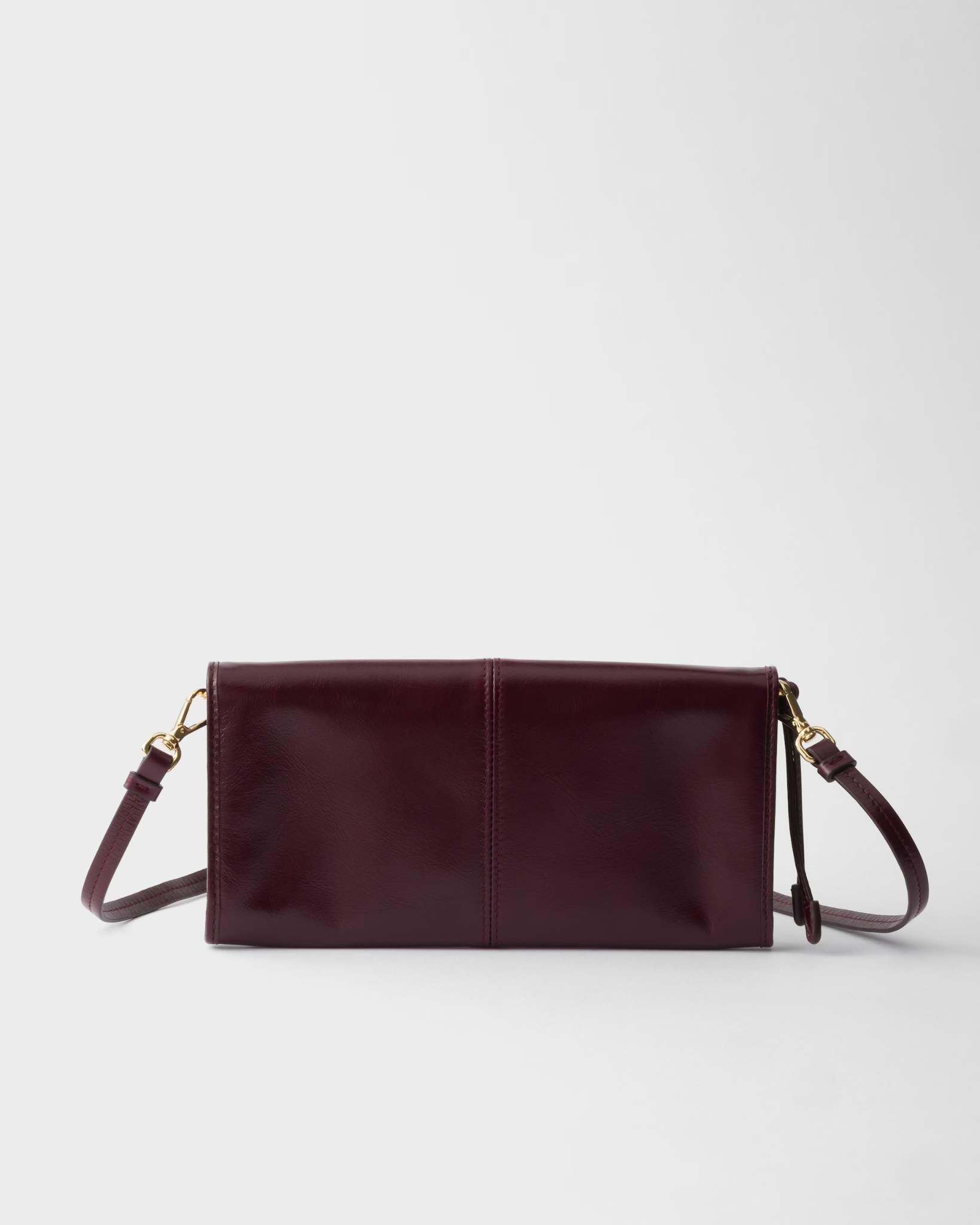  Túi Nữ Prada Wallet With Shoulder Strap 'Burgundy' 