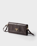  Túi Nữ Prada Wallet With Shoulder Strap 'Dark Brown' 