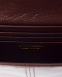 Túi Nữ Prada Wallet With Shoulder Strap 'Dark Brown' 