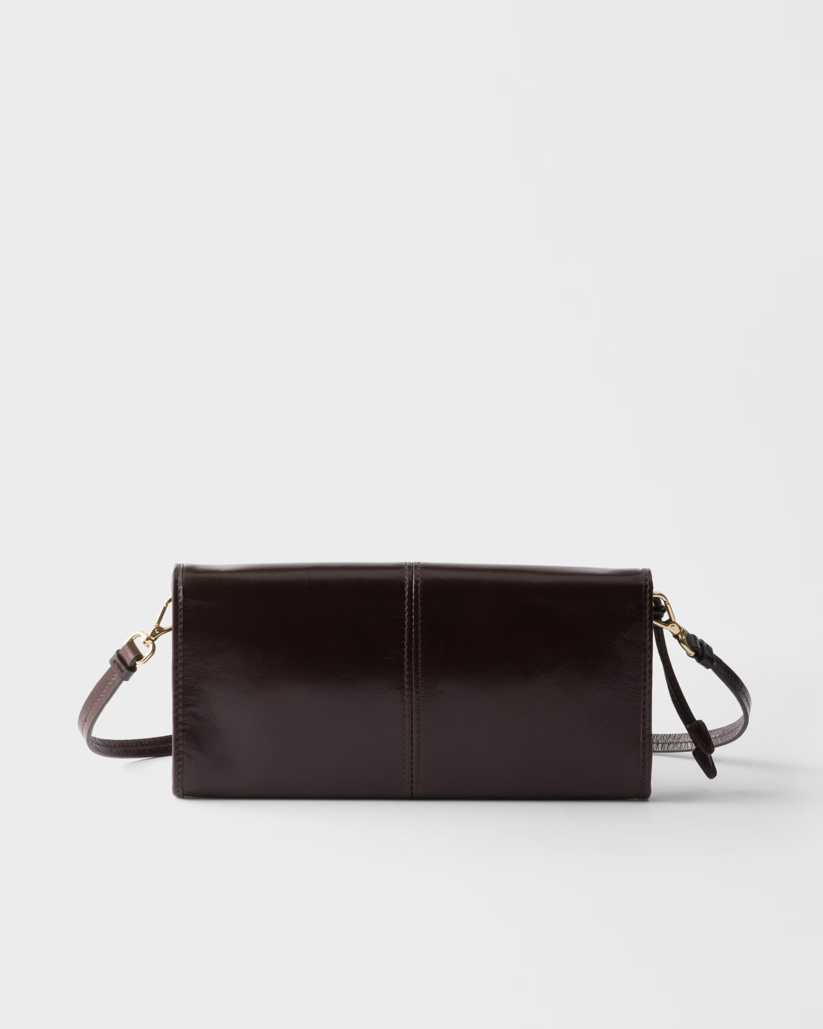  Túi Nữ Prada Wallet With Shoulder Strap 'Dark Brown' 