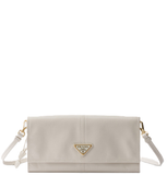  Túi Nữ Prada Wallet With Shoulder Strap 'White' 