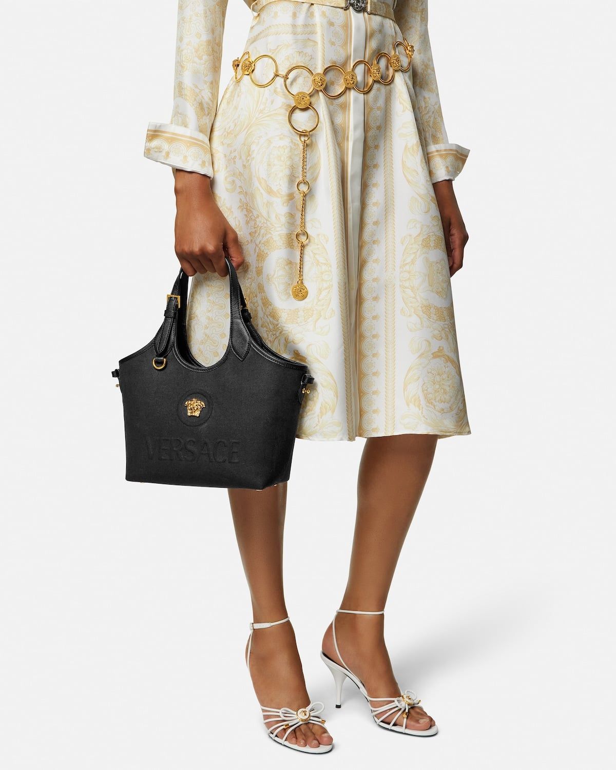  Túi Nữ Versace La Medusa Canvas Mini Tote 'Black' 