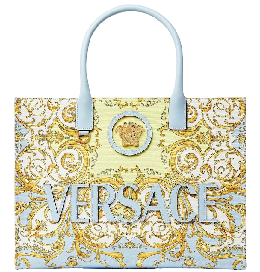  Túi Nữ Versace La Medusa Printed Large Tote 'Blue' 