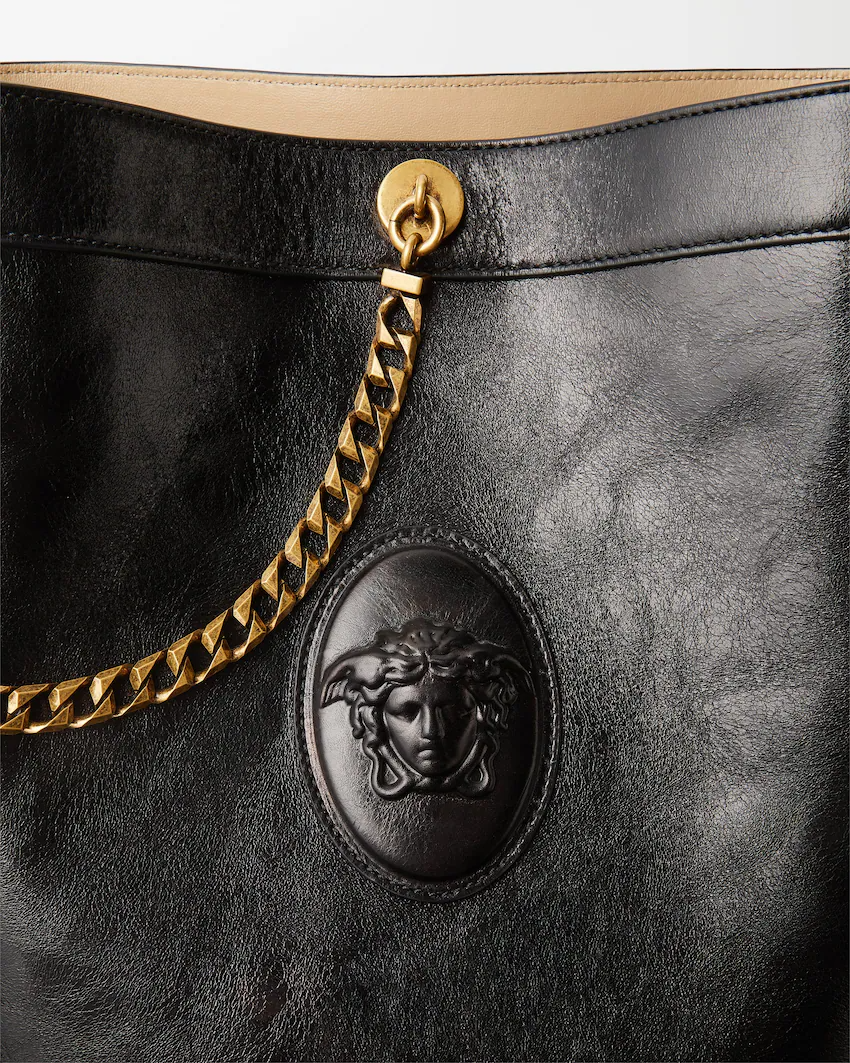  Túi Nữ Versace Pivot Bucket Bag 'Beige' 