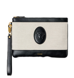  Túi Nữ Versace Rivière Canvas Pouch 'Beige' 