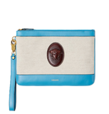  Túi Nữ Versace Rivière Canvas Pouch 'Blue' 