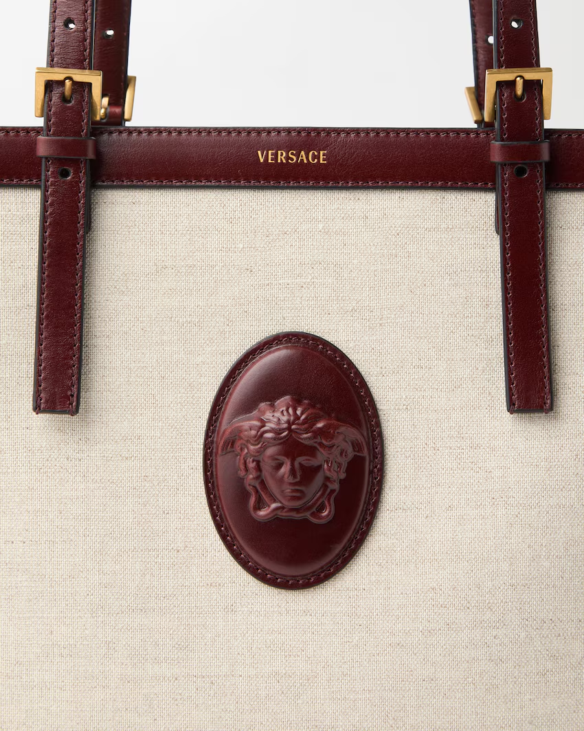  Túi Nữ Versace Rivière Canvas Tote 'Beige' 