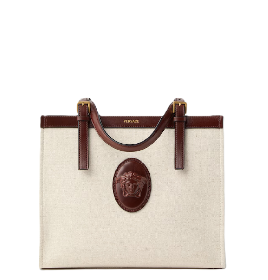  Túi Nữ Versace Rivière Canvas Tote 'Beige' 