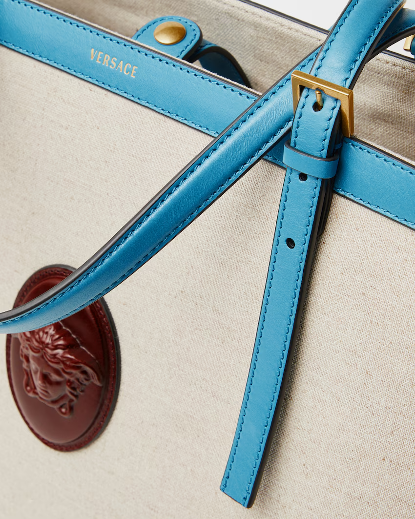  Túi Nữ Versace Rivière Canvas Tote 'Light Blue' 