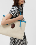  Túi Nữ Versace Rivière Canvas Tote 'Light Blue' 