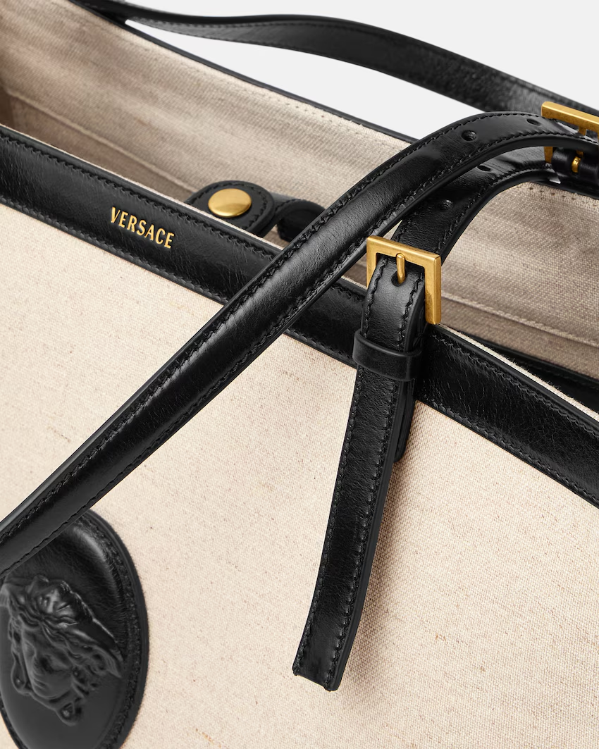  Túi Nữ Versace Rivière Large Canvas Tote 'Beige' 