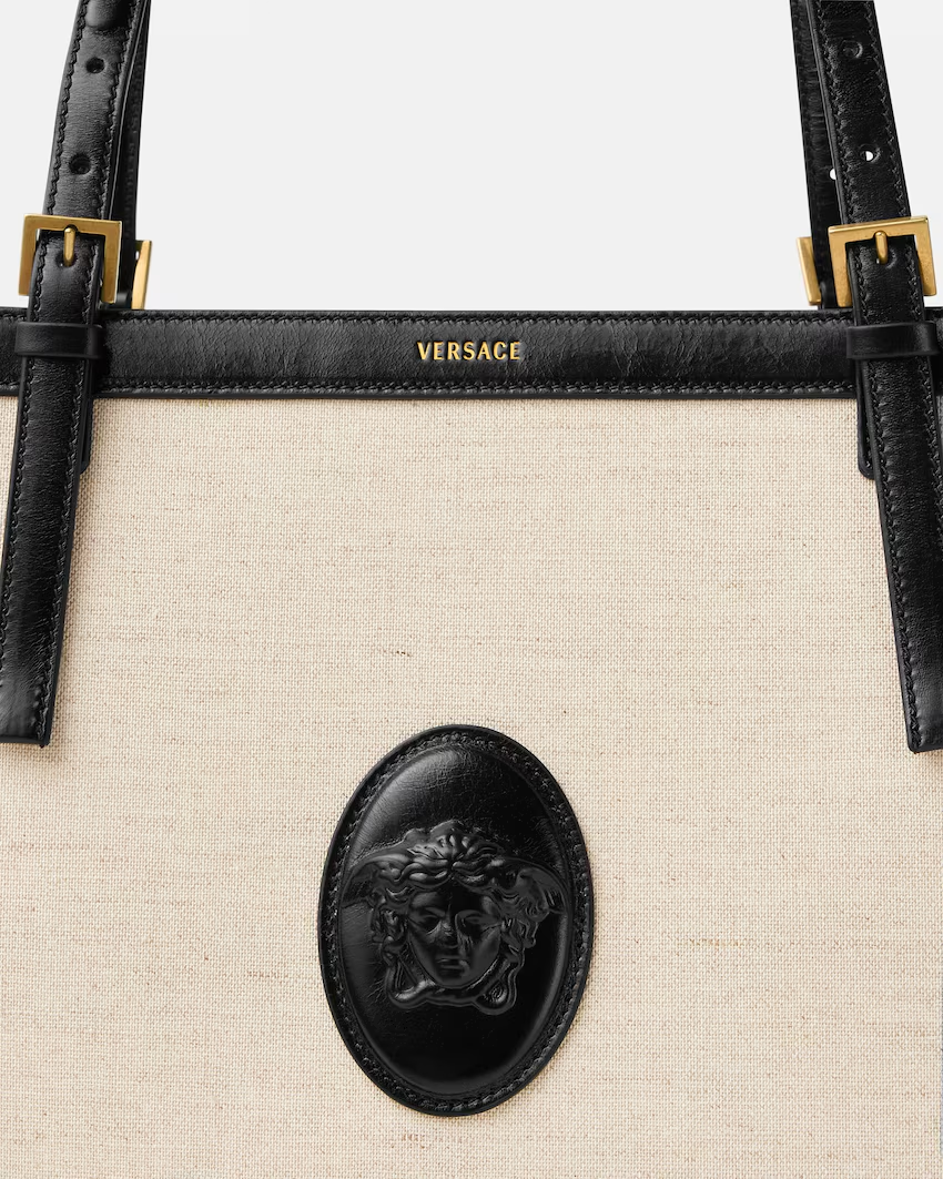  Túi Nữ Versace Rivière Large Canvas Tote 'Beige' 