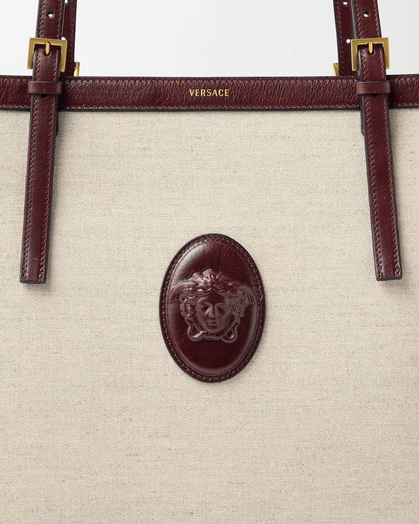  Túi Nữ Versace Rivière Large Canvas Tote 'Beige' 