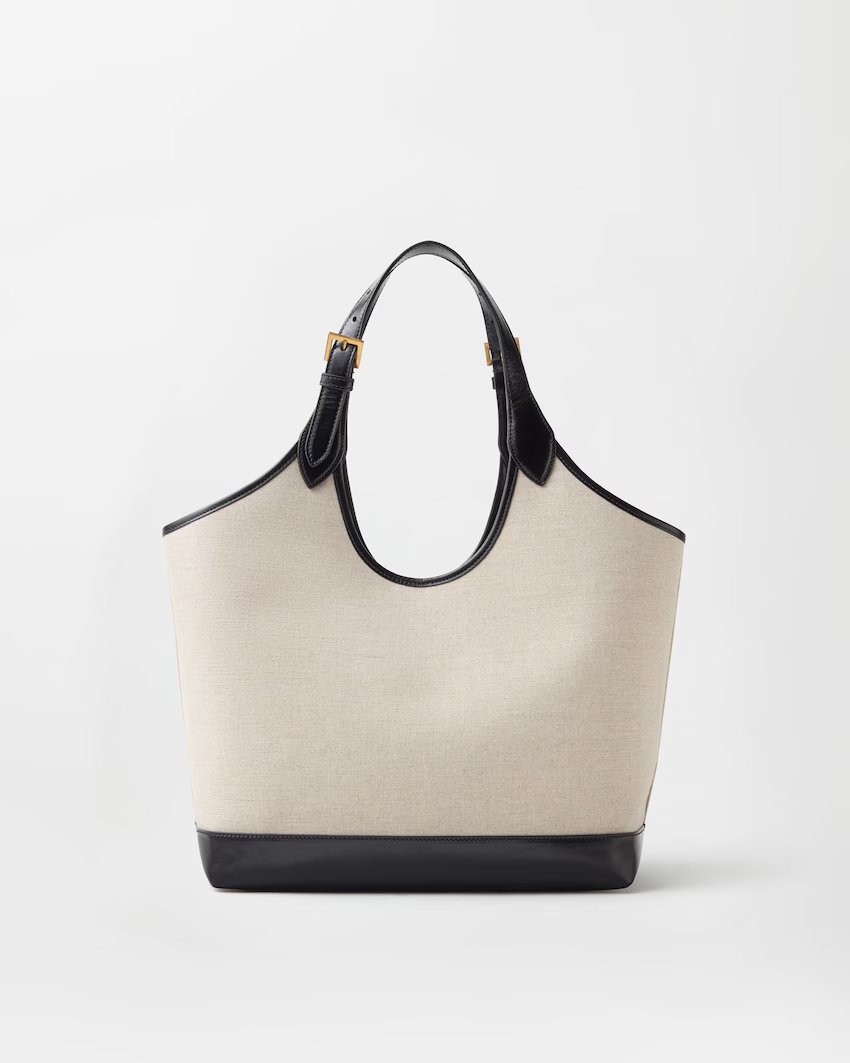  Túi Nữ Versace Rivière Large Canvas Tote 'Beige' v 